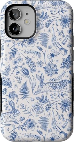 Casely iPhone 12 Mini Case | Hop & Bloom | Bunny Toile | Bold Protective Design | Compatible with MagSafe - color: Hop & Bloom | Bunny Toile, size: Iphone 12 Mini