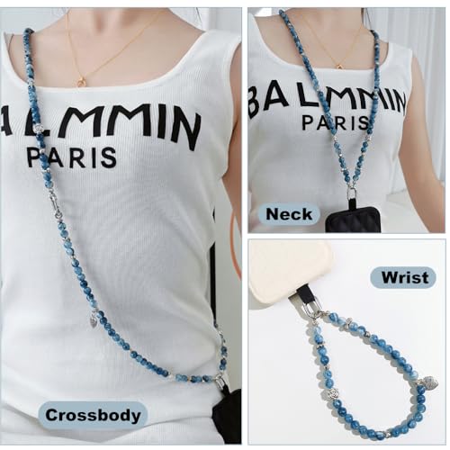 Phone Crossbody Chain CellPhone Lanyard,Universal Phone Chain Strap with Tether Patches Compatible with Most Phones (Y) - color: Y
