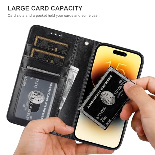 Bocasal for MagSafe Wallet Case Card Holder for iPhone 15 Pro, Black - color: Black for MagSafe