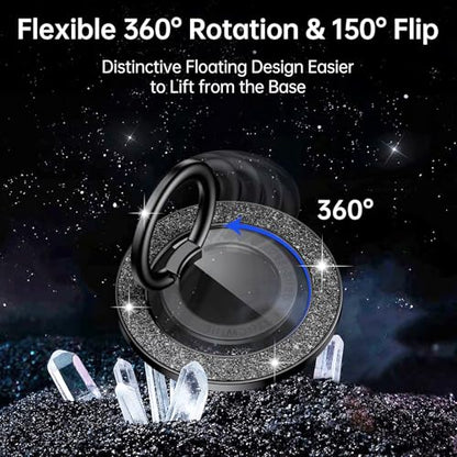 Syncwire Magnetic Phone Grip for MagSafe,Sparkle Ring Holder,Black Diamond - color: Black Diamond