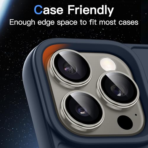 JETech Camera Lens Protector for iPhone 15 Pro/15 Pro Max, Natural Titanium - color: Natural Titanium