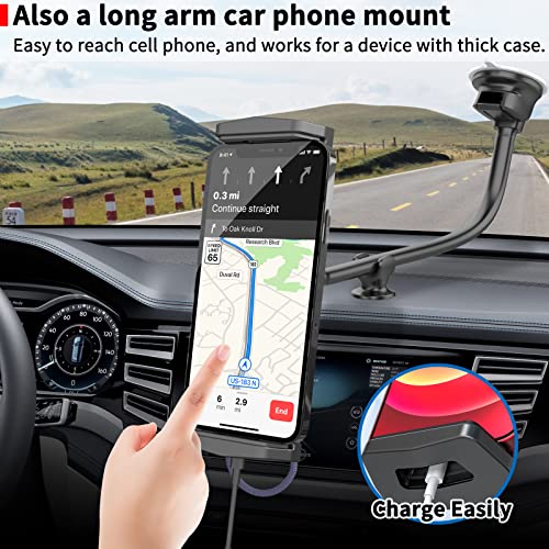 APPS2Car Upgraded Tablet Car Mount for iPad Truck Holder Long Arm Extension - style: 2nd Generation