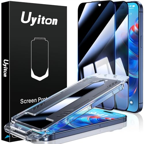 Uyiton for iPhone 15 Pro Max Privacy Screen Protector - size: iPhone 15 Pro Max