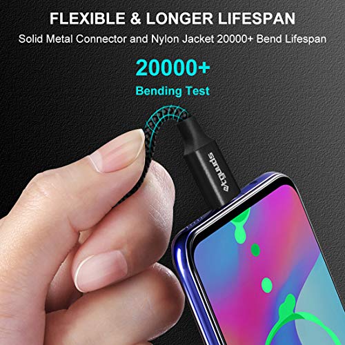 etguuds USB to USB C Cable, 4-Pack USB A to USB C Cable Fast Charging - color: Black, size: 1ft,3ft,6ft,10ft