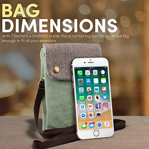 Small Crossbody Purse for Women Cell Phone Shoulder Handbag Wristlet Wallet - color: Green_a