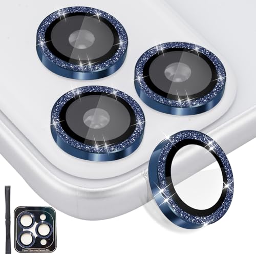 Camera Protector for iPhone 17 Pro/17 Pro Max, Glitter Dark Blue - color: Glitter Dark Blue