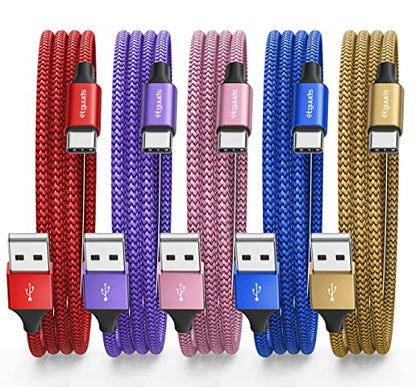 etguuds USB to USB C Cable 10ft, 5-Pack USB A to USB C Cable Fast Charging - size: 10ft