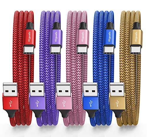 etguuds USB to USB C Cable 2ft, 5-Pack USB A to USB C Cable Fast Charging - size: 2ft