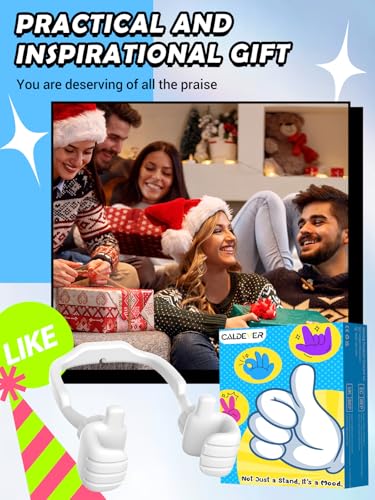 Stocking Stuffers for Men Women Teens Kids Funny Lazy Phone Stand Gadgets - color: White