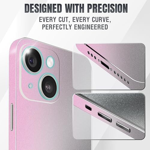 2Pcs Skin Wrap Compatible for iPhone 14 – Slim Decal Vinyl Protective Film for Sides & Back – Sleek Fit, Premium Look – Compatible with All iPhone 14 Cases - Nardo Gray - color: Nardo Gray