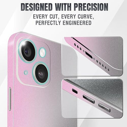 2Pcs Skin Wrap Compatible for iPhone 14 – Slim Decal Vinyl Protective Film for Sides & Back – Sleek Fit, Premium Look – Compatible with All iPhone 14 Cases - Nardo Gray - color: Nardo Gray