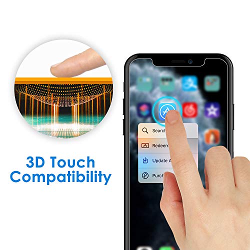 JETech Screen Protector for iPhone 11 Pro/Xs/X, 3-Pack | HD Clear, Face ID Compatible, Anti-Scratch Glass - size: iPhone 11 Pro/Xs/X