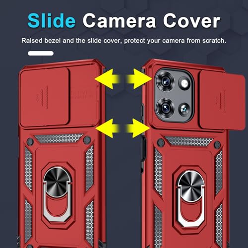for Moto G Power 5G 2026/2025 Case Built in Slide Camera Cover Red - color: Red, size: Moto G Power 5G(2025)