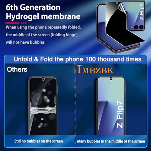 IMBZBK Privacy Screen Protector for Samsung Galaxy Z Flip 7