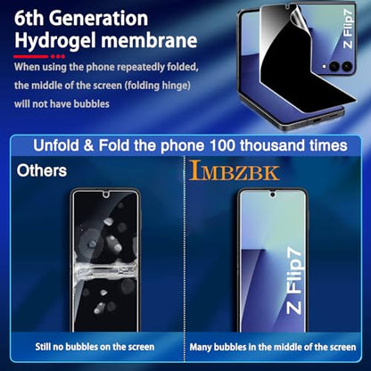 IMBZBK Privacy Screen Protector for Samsung Galaxy Z Flip 7