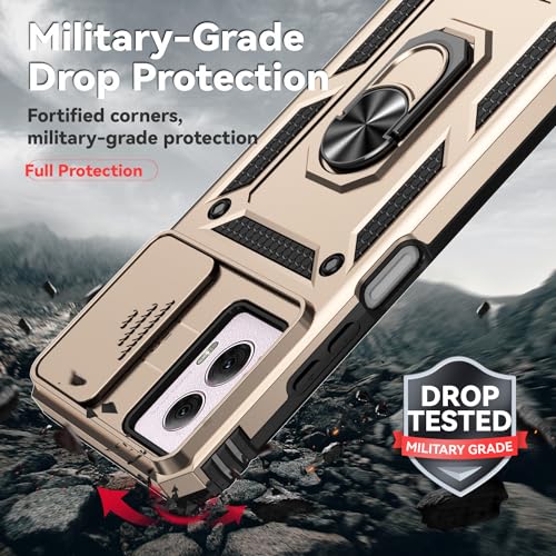 SunStory for Motorola Moto G Power 5G 2024 Case with Kickstand,Gold - color: Gold