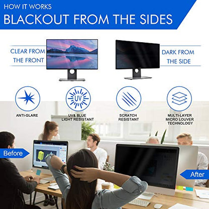 Magicmoon 2-Pack 24 Inch Computer Privacy Screen Filter for 16:9 Monitor