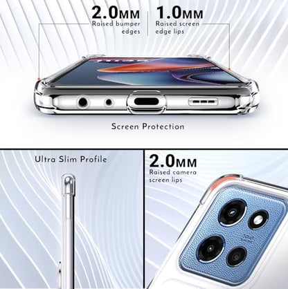 Shields Up for Moto G 5G 2025 Case, Wallet Case with Card Holder, Clear | Minimalist Wallet Case, 3 Card Slots, 360° Rotation Ring Stand/Kickstand, Drop Protection Protective Cover - size: Moto G 5G 2025