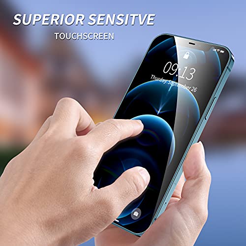 ImpactStrong 3-Pack Shatterproof Tempered Glass Screen Protector for iPhone 12 Pro Max [Easy Installation Frame] [Bubble Free] [9H Hardness] [Full Coverage] Case Friendly, 6.7 Inch - size: iPhone 12 Pro Max
