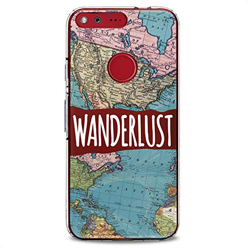 TPU Case Compatible for Google Pixel 9 8 Pro 7a 6a 5a XL 4a 5G 2 XL 3 XL 3a Flexible Silicone Print Quote Globe Journey Trip Clear Traveling Girls Slim fit Wanderlust Soft Design Cute Map - color: Map Print