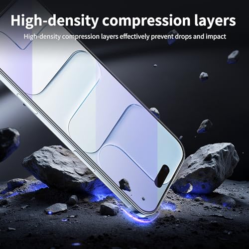 2-Pack Blue Light Tempered Glass Screen Protector for iPhone 17 Air – Anti-Blue Light Tempered Glass, Eye Protection, 9H Scratch Resistant, Easy Installation
