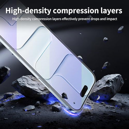 2-Pack Blue Light Tempered Glass Screen Protector for iPhone 17 Air – Anti-Blue Light Tempered Glass, Eye Protection, 9H Scratch Resistant, Easy Installation