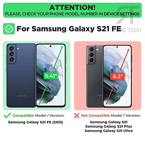 Designed for Samsung Galaxy S21 FE 5G Case with Belt Clip Holster | Rugged Holster & Protective Phone Case Combo with Anti-Slip Texture - Black