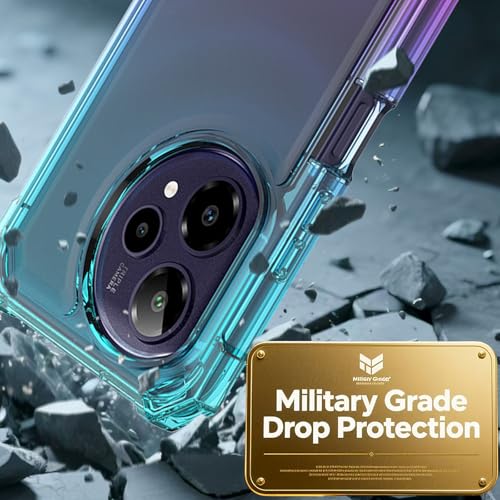 DpS for Cricket Icon Plus 2026/AT&T Verge 2 Case 3-in-1, Icon Plus 2026/Verge 2 with Screen Protector, Dual-Layer Full Body Protection,Hard PC Bumper&Silicone Back Military Grade Cover. (Rainbow) - color: A_Rainbow