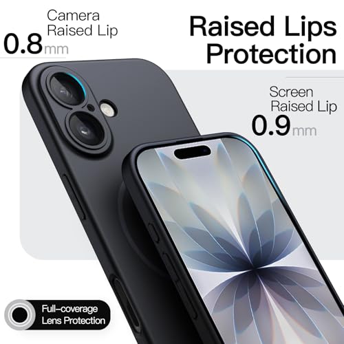 JETech Magnetic Slim Case for iPhone 17, Black - color: Black, size: iPhone 17