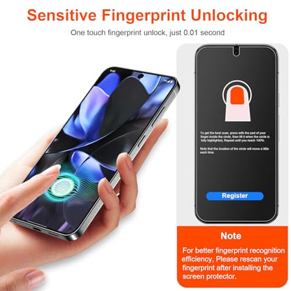 2 Pack for Google Pixel 9 Pro Anti-Glare Matte Privacy Screen Protector, Smooth and Responsive Touch Flexible EPU Film, [Support Fingerprint Unlock] [Self-Healing] [Not Glass] - size: Pixel 9 Pro