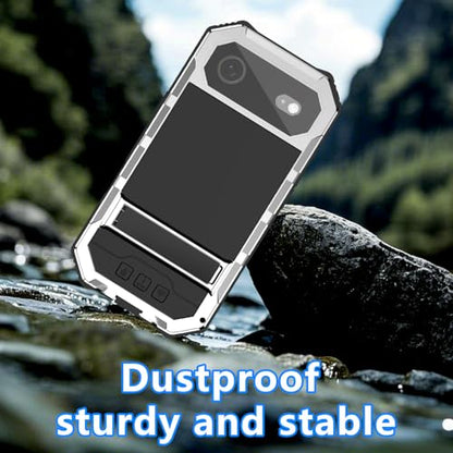 Lunivop Compatibility with iPhone Air Case 6.5'' 2025 Heavy Duty with Built in Screen Protector Lens Protection Rugged Stand 360 Full Body Military Grade Metal Bumper Phone Cases Men 17 Air Silver - color: Silver, size: iPhone 17 Air 6.5 2025