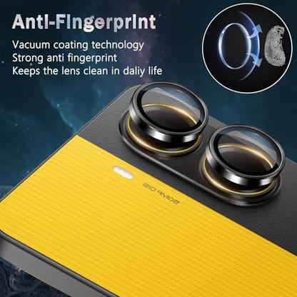 1 Pack Camera Lens Frame for Xiaomi Poco X7 Pro 5G/4G, 9H Glass Screen Protector Anti-Scratch, Tempered Glass Metal Individual Camera Cover Accessories for Xiaomi Poco X7 Pro 5G/4G,Black - size: for Xiaomi Poco X7 Pro 5G/4G