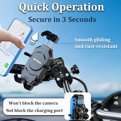 LOKTENWO Motorcycle Phone Mount with Vibration Dampener