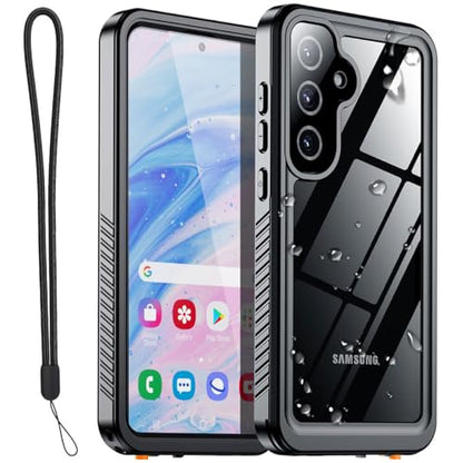 AICase for Samsung Galaxy S25 Plus Case Waterproof, Clear Water Proof Shockproof Snowproof Dustproof Full Body Rugged Transparent Underwater Phone Case for Galaxy S25 Plus Built-in Screen Protector - size: Galaxy S25 Plus