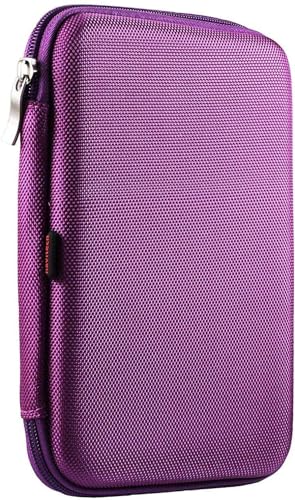 Navitech Purple Hard GPS Carry Case Compatible with Garmin Dezl LGV810 8" Truck Sat Nav