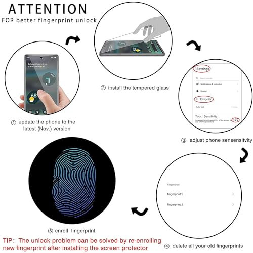 XDesign 3+3 Pack for Google Pixel 8 Pro Screen Protector 6.7 inch, 3 Pack Tempered Glass Screen Protector&3 Pack Camera Lens Protector - size: for Pixel 8 Pro Screen Protector