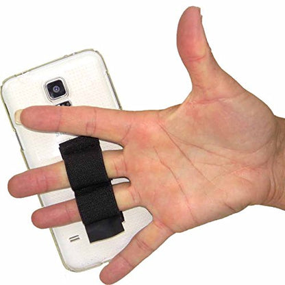 LAZY-HANDS 2-Loop Phone Grip - FITS Most - Black (5-Pack) - color: Black - Fits Most - 5 grips