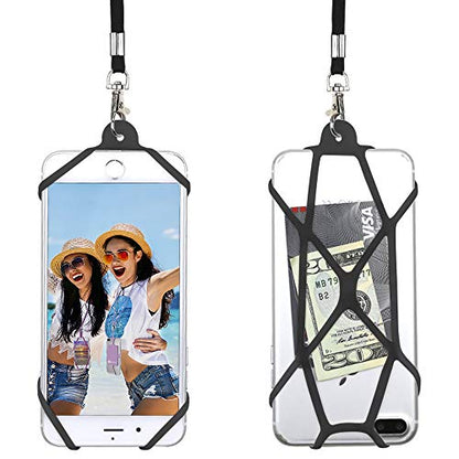 Gear Beast Universal Crossbody Cell Phone Lanyard Compatible with iPhone, Galaxy & Most Smartphones, Phone Case Holder & Cross Body Strap - color: Clear