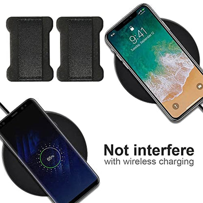Finger Strap Phone Holder - Universal Cell Phone Grips (Black) - 2PC - color: Black