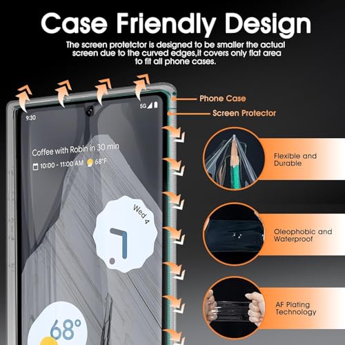 3 Pack Screen Protector for Google Pixel 6A 5G 6.1", HD Ultra-Thin Full Coverage Soft TPU Hydrogel Film Google Pixel 6A - Fingerprint ID Compatible, Self-Healing, Touch Sensitive - size: Google Pixel 6A