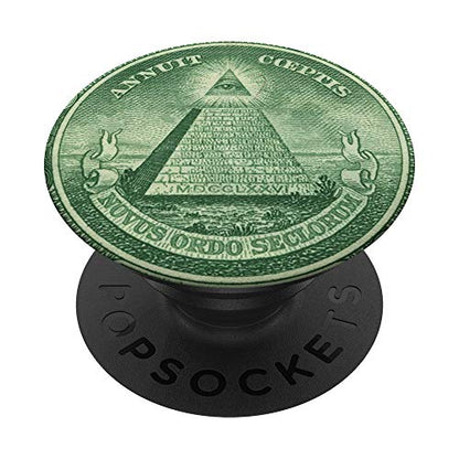 Pyramid sign part one dollar banknote PopSockets PopGrip: Swappable Grip for Phones & Tablets