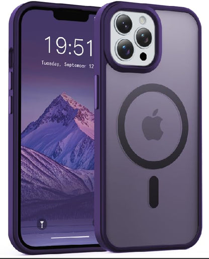 for iPhone 13 Pro Max Case, Compatible with Magsafe, Anti-Yellowing, Military-Grade Protection, Shockproof Slim Magnetic Phone Case Cover, Dark Purple - color: Dark Purple, size: iPhone 13 Pro Max