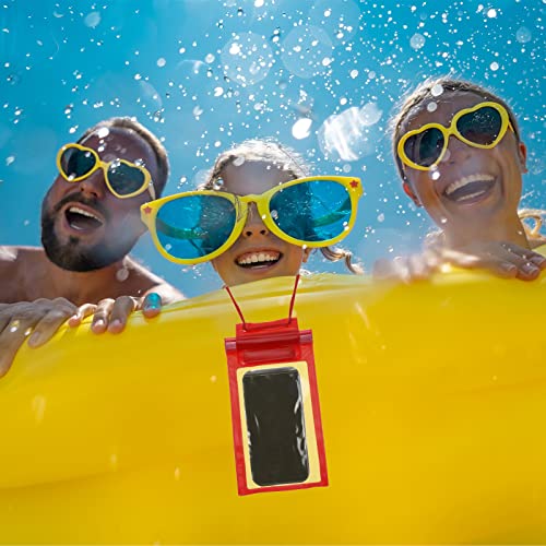 PATIKIL Waterproof Phone Pouch, 2 Pack Universal Lanyard Cellphone Dry Bag Clear Protection Cover Bag for Beach Swimming Pool, Light Blue - color: Light Blue