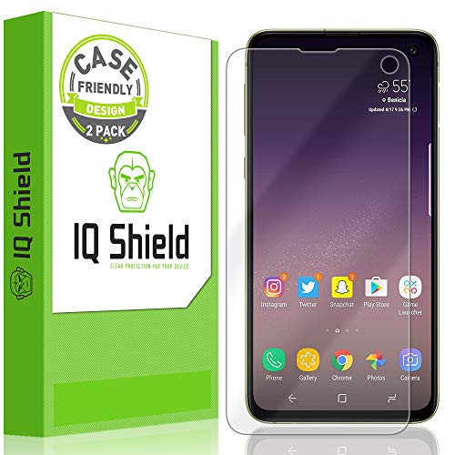 IQShield 2 Pack for Galaxy S10e Screen Protector (Case Friendly) Smudge Resistant, Anti-Scratch, Anti-Bubble Clear TPU Film