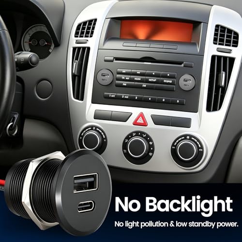 acegoo 24W USB C Car Charger, Aluminum Fast Charging 12V USB Outlet - color: Small Panel*2