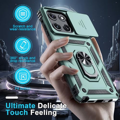 for Moto G Stylus 5G 2026/2025 Case Built in Slide Camera Cover - color: Dark Green, size: Moto G Stylus 5G 2026/2025