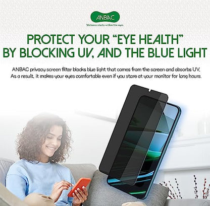 Privacy Screen Protector for Galaxy S22 Plus - Blue Light Blocking Film 6.6" with Alignment Tool Kit [1 Pack] - Support Fingerprint Unlock/Cell Phone Private, Scratch Resistant Film - size: Galaxy S22+