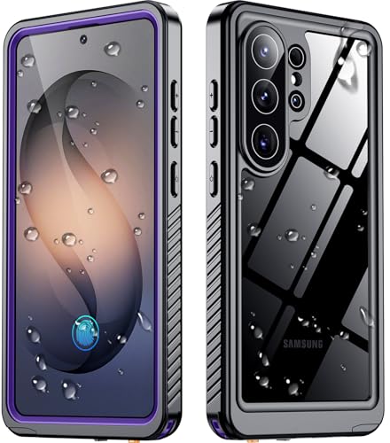 SPIDERCASE Designed for Samsung Galaxy S26 Ultra Case Waterproof,Built-in Screen & Camera Lens Protector[IP68 Underwater] [Military Grade Shockproof] Full Body Protection Phone Case,Purple/Clear - color: Purple/Clear, size: Galaxy S26 Ultra 6.9"