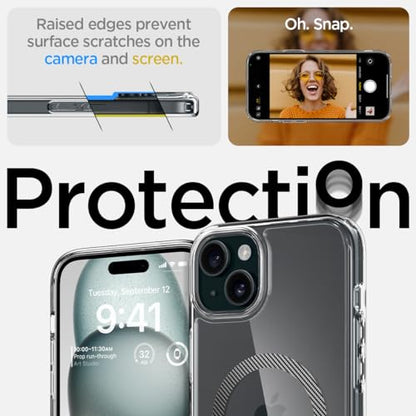 Spigen for iPhone 15/14/13 Case, Ultra Hybrid MagFit [Anti-Yellowing] [Compatible with Magsafe] - Carbon Fiber - color: Carbon Fiber, size: iPhone 15 / 14 / 13