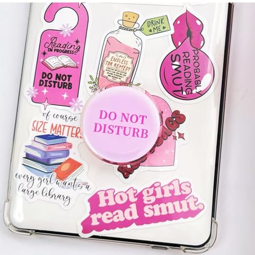 Cute Donot Disturb Expandable Collapsible Grip, for with Kindle E-Readers, iPhones and Smartphones,Rotating Folding Elastic Base, A Gift for Book Lover - color: DO NOT DISTURB